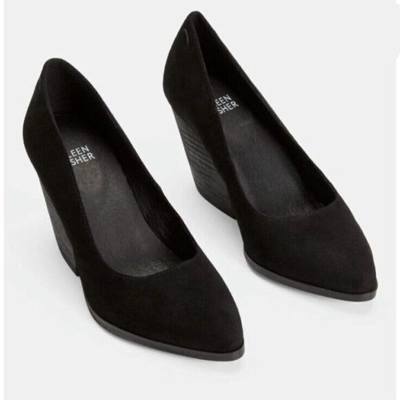 Eileen Fisher Hawk Suede Pump - Picture 1 of 10